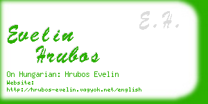 evelin hrubos business card